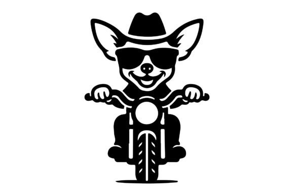 Chihuahua on a Motorbike SVG
