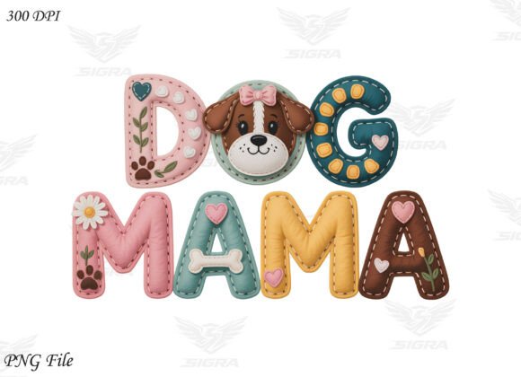 Cute Dog Mama PNG Design SVG Review