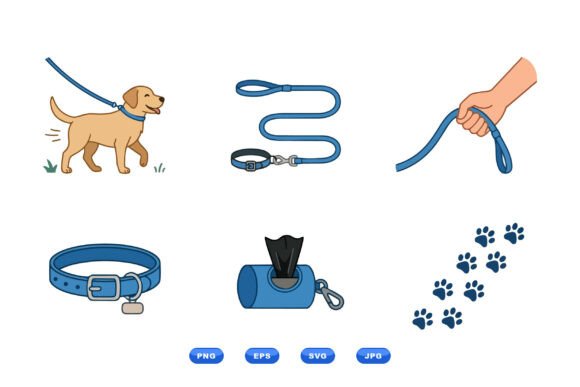 Cute Dog Walking Accessories SVG Review