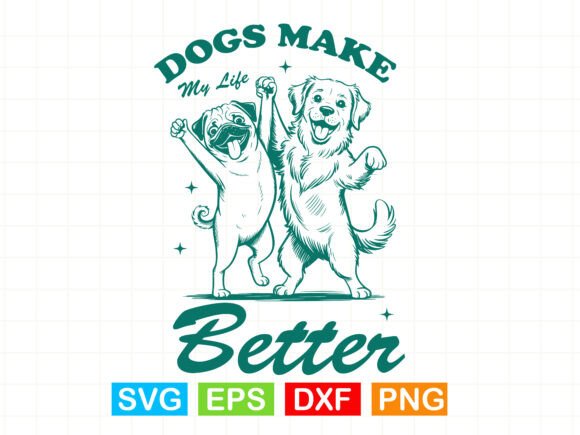 Dancing Dogs SVG: A Retro Embroidery Gem