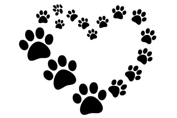 Dog Paw Print Heart SVG Review