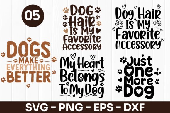 Dog Quotes Bundle Style Designs SVG PNG