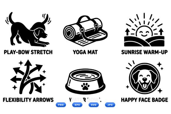 Dog Yoga Icon SVG Pack Review