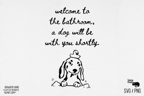 Fun Bathroom Dog SVG PNG