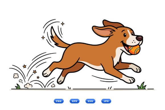 Happy Dog Running Clipart SVG Review