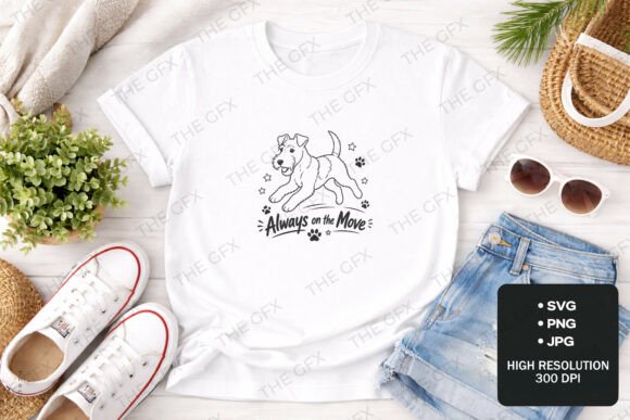 Jack Russell Dog Always Move SVG Design