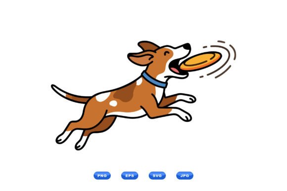 Playful Dog Catching Frisbee SVG Review
